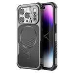 For iPhone 13 Pro Magnetic Case Carbon Fiber Texture PC + TPU Corner Protection Phone Cover