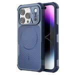 For iPhone 13 Pro Magnetic Case Carbon Fiber Texture PC + TPU Corner Protection Phone Cover