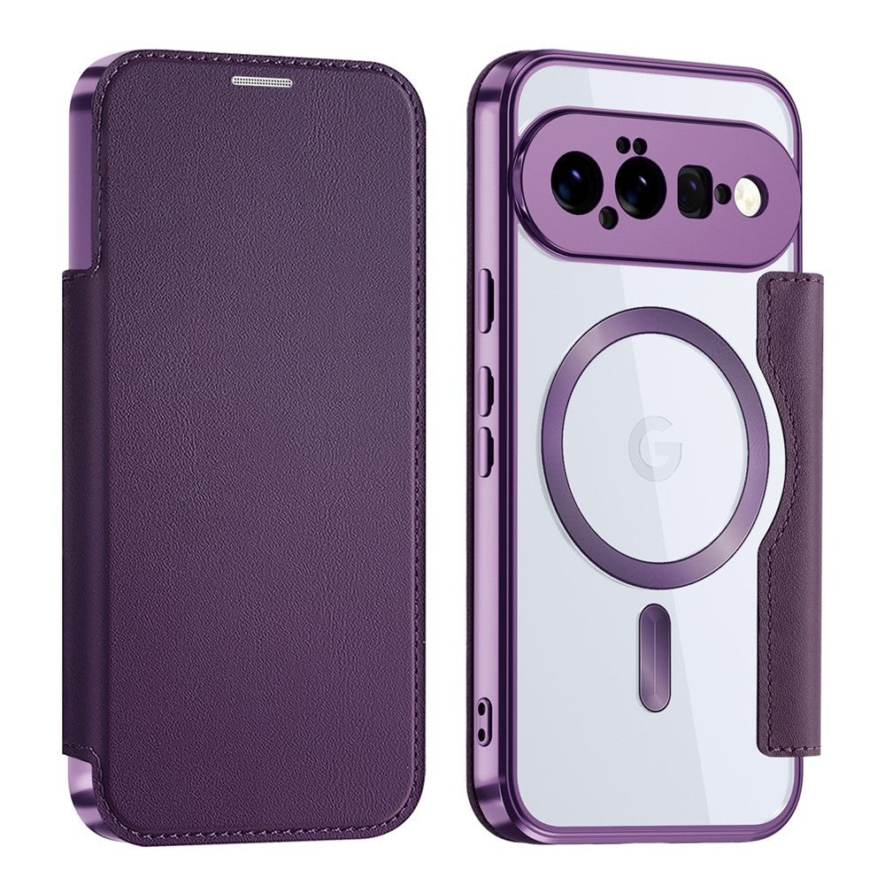 Til Google Pixel 11 Magnetisk Etui RFID Blokerende Kortholder Læder Telefoncover med Linsefilm