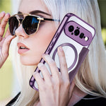 Til Google Pixel 11 Magnetisk Etui RFID Blokerende Kortholder Læder Telefoncover med Linsefilm