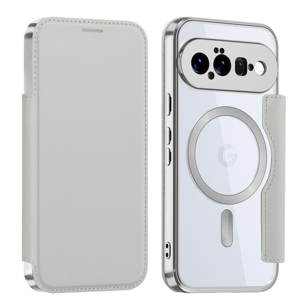 Til Google Pixel 11 Magnetisk Etui RFID Blokerende Kortholder Læder Telefoncover med Linsefilm