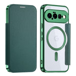 Til Google Pixel 11 Magnetisk Etui RFID Blokerende Kortholder Læder Telefoncover med Linsefilm