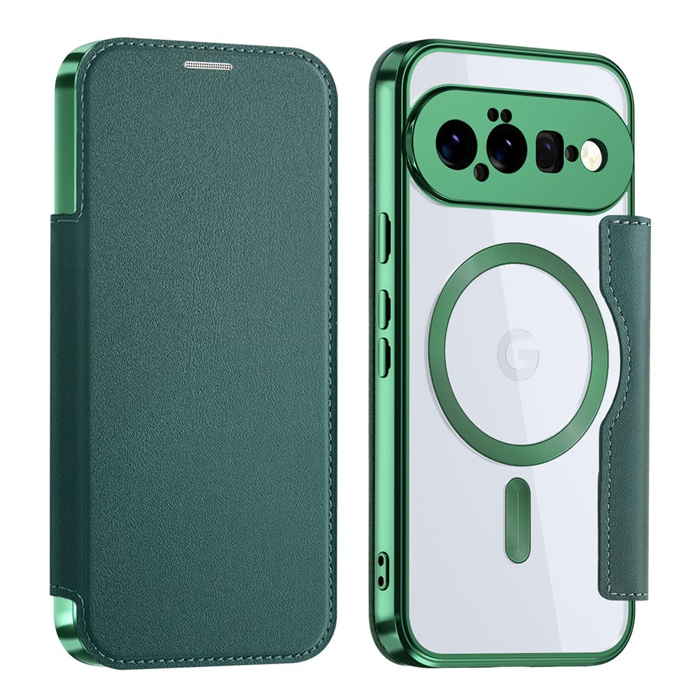 Til Google Pixel 11 Magnetisk Etui RFID Blokerende Kortholder Læder Telefoncover med Linsefilm
