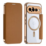 Til Google Pixel 11 Magnetisk Etui RFID Blokerende Kortholder Læder Telefoncover med Linsefilm