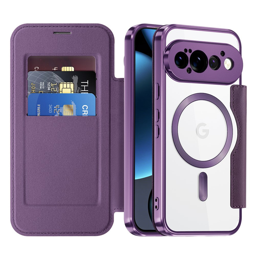 Til Google Pixel 11 Pro Magnetisk Cover RFID-blokerende Kortholder Læder Telefoncover med Linsefilm