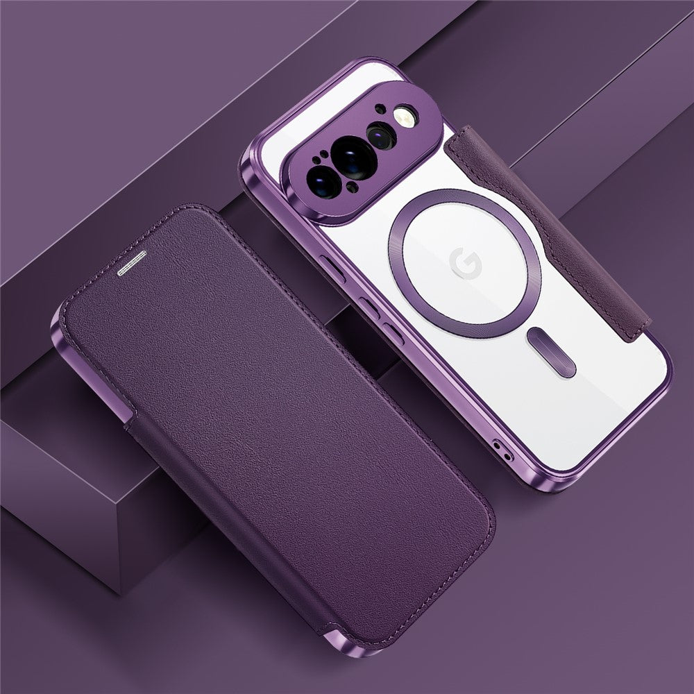Til Google Pixel 11 Pro Magnetisk Cover RFID-blokerende Kortholder Læder Telefoncover med Linsefilm