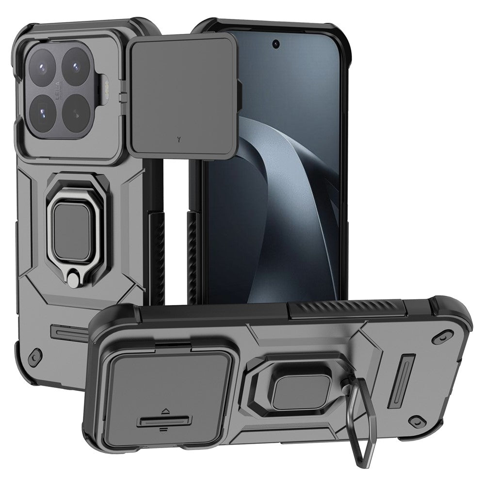 For Xiaomi 17T Case PC + TPU Kickstand Phone Protector with Lens Cover