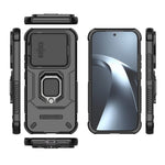 For Xiaomi 17T Case PC + TPU Kickstand Phone Protector with Lens Cover