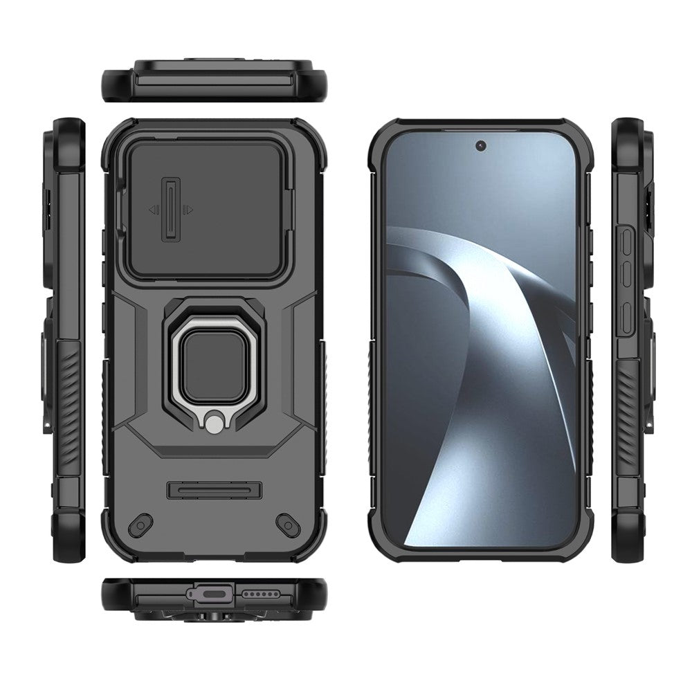 For Xiaomi 17T Case PC + TPU Kickstand Phone Protector with Lens Cover