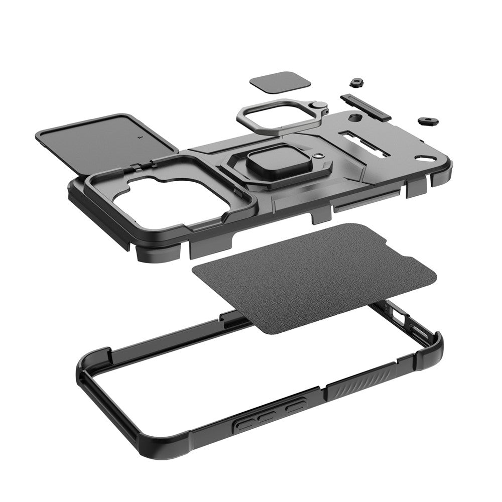 For Xiaomi 17T Case PC + TPU Kickstand Phone Protector with Lens Cover
