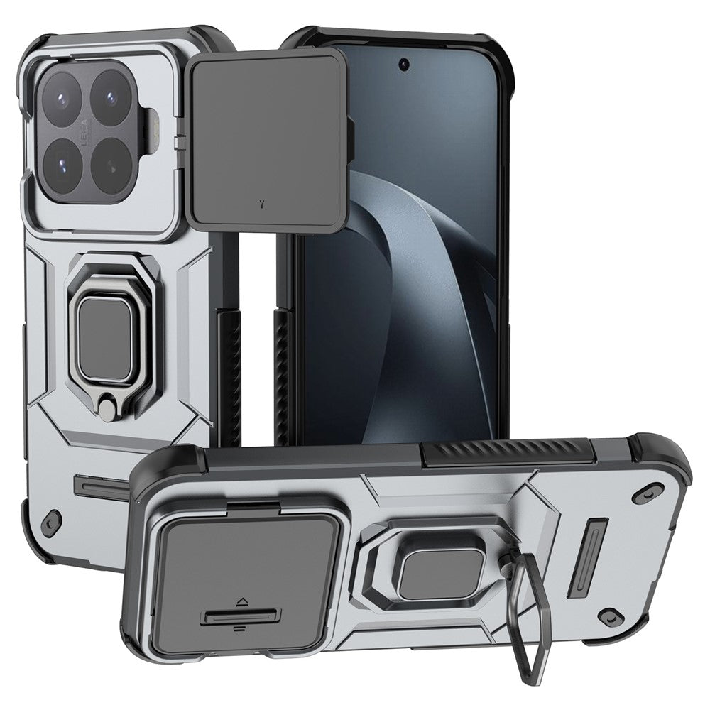 For Xiaomi 17T Case PC + TPU Kickstand Phone Protector with Lens Cover
