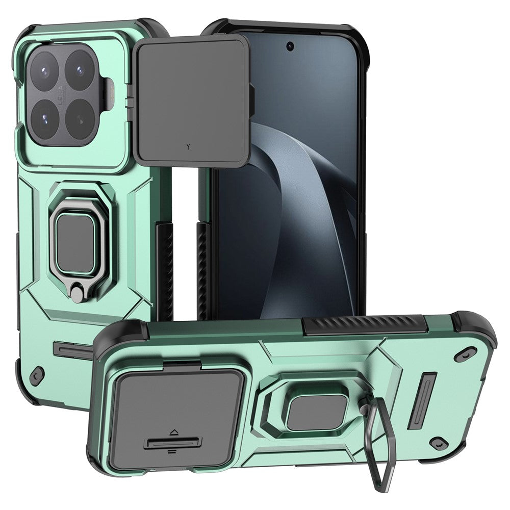 For Xiaomi 17T Case PC + TPU Kickstand Phone Protector with Lens Cover