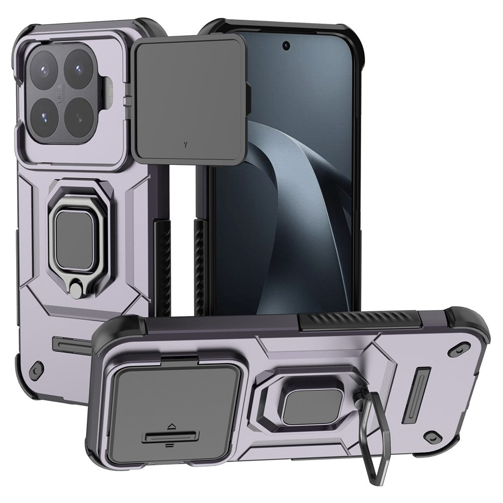For Xiaomi 17T Case PC + TPU Kickstand Phone Protector with Lens Cover