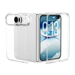 For iPhone Fold Clear Case Anti-Drop Hard PC Phone Cover