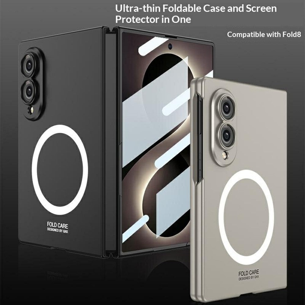 GKK For Samsung Galaxy Z Fold8 Magnetic Case PC Phone Cover with Screen Film