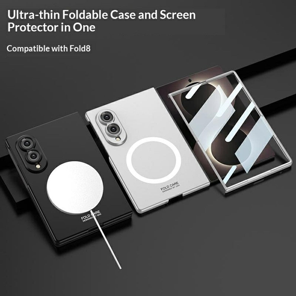 GKK For Samsung Galaxy Z Fold8 Magnetic Case PC Phone Cover with Screen Film