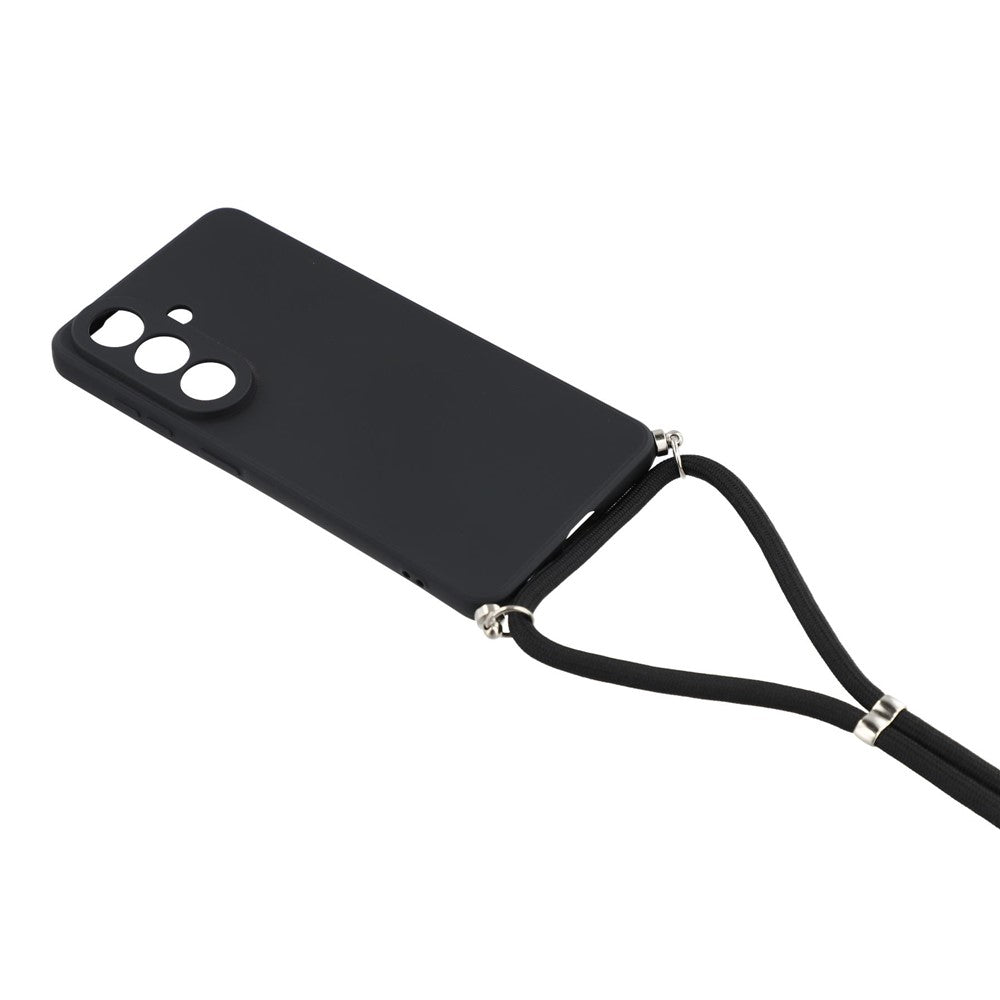 For Samsung Galaxy S26 FE Case Flexible TPU Fiber Lining Anti-Shock Crossbody Phone Cover