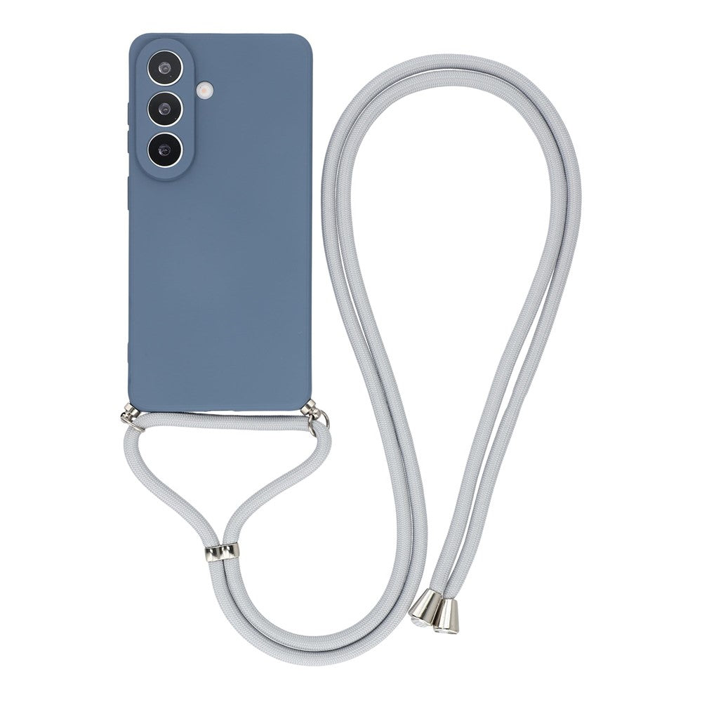 For Samsung Galaxy S26 FE Case Flexible TPU Fiber Lining Anti-Shock Crossbody Phone Cover