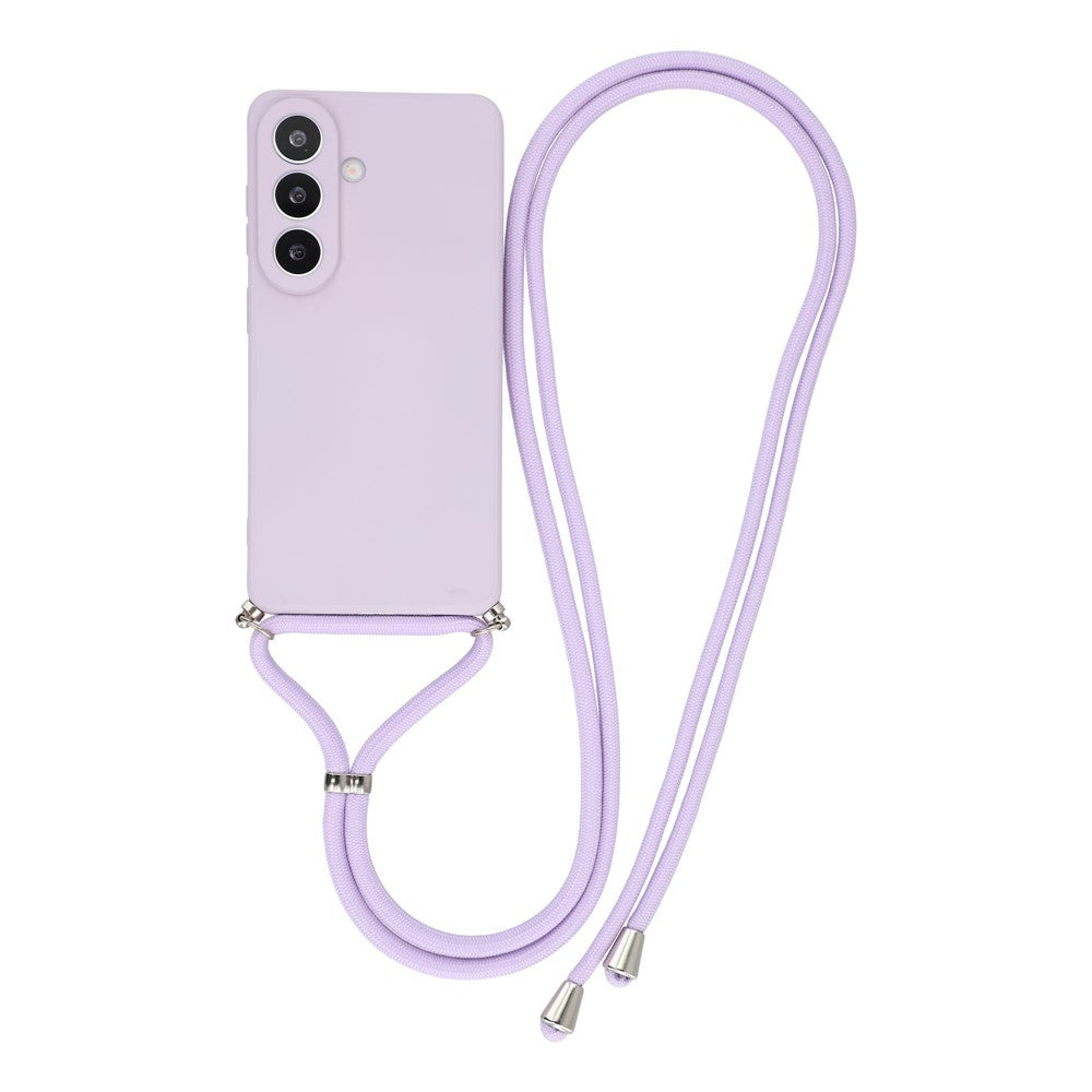 For Samsung Galaxy S26 FE Case Flexible TPU Fiber Lining Anti-Shock Crossbody Phone Cover