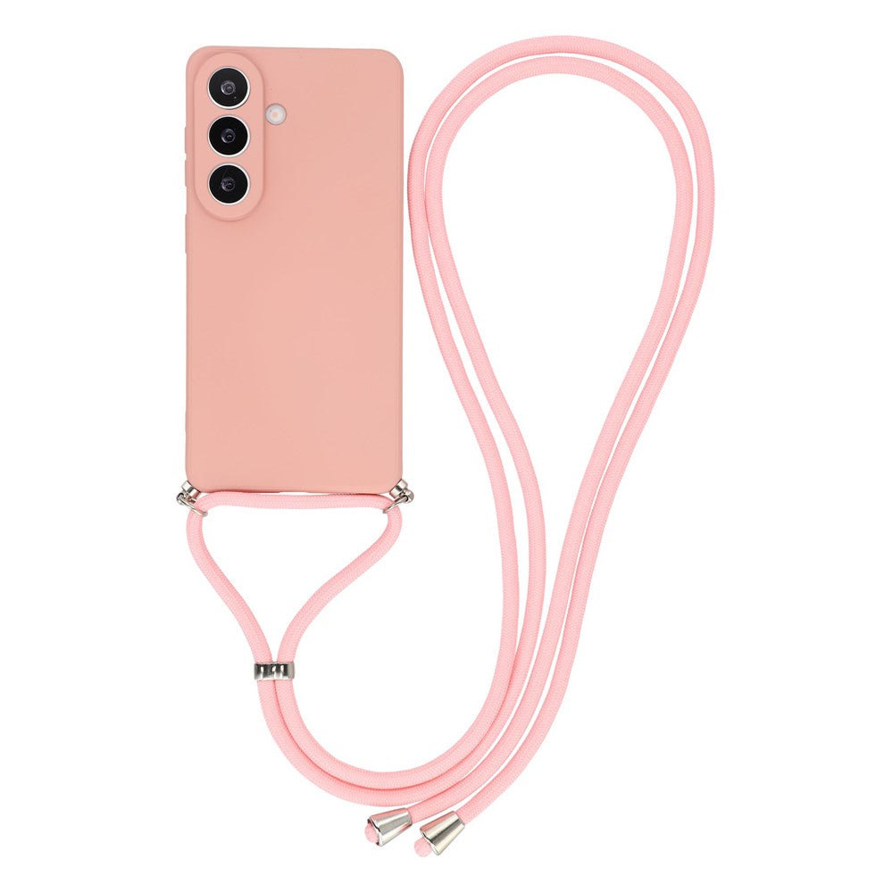 For Samsung Galaxy S26 FE Case Flexible TPU Fiber Lining Anti-Shock Crossbody Phone Cover