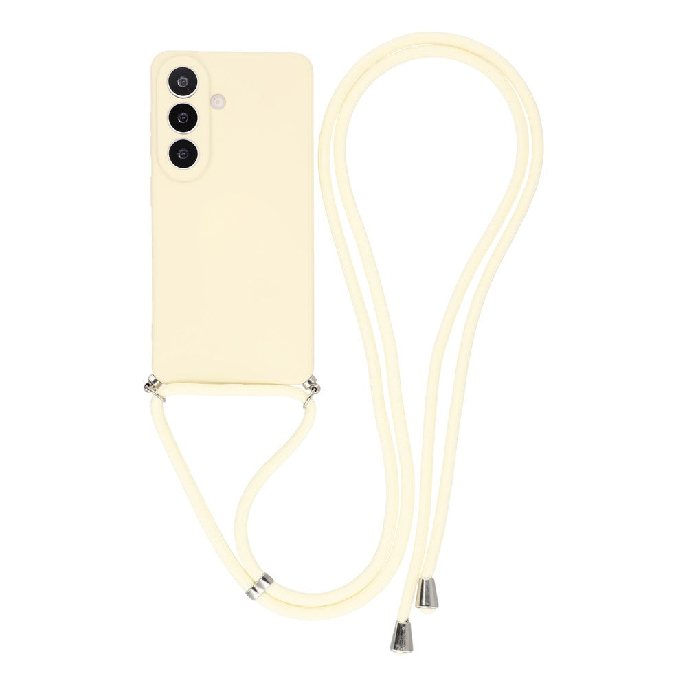 For Samsung Galaxy S26 FE Case Flexible TPU Fiber Lining Anti-Shock Crossbody Phone Cover