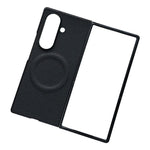 For Samsung Galaxy Z Fold7 5G Magnetic Case Litchi Texture PU Leather Coated PC Dual-Layer Protective Cover