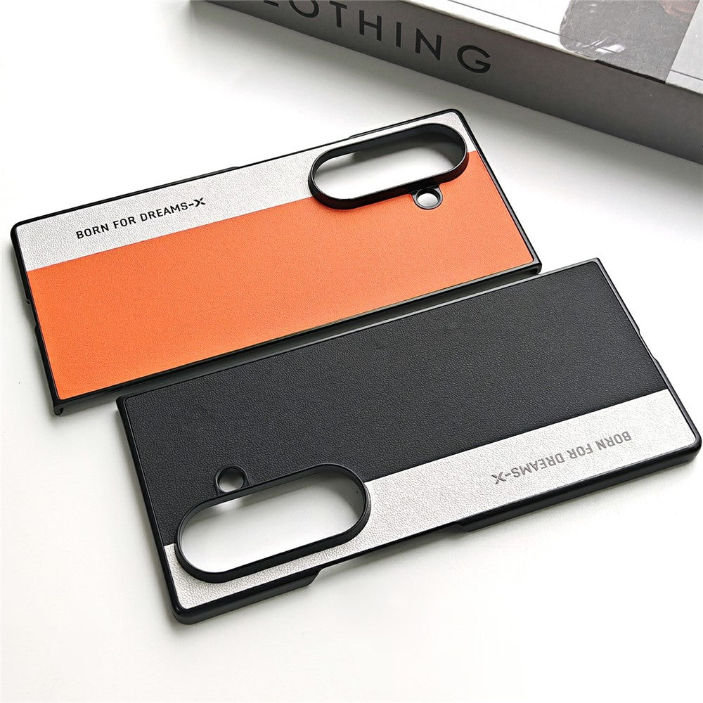 For Samsung Galaxy Z Fold7 5G Case PU Leather + PC Anti-Scratch Protective Phone Cover
