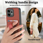 For OnePlus N6 4G Case Cloth Texture TPU PU Leather PC Phone Back Cover with Card Holder Kickstand
