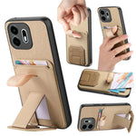 For OnePlus N6 4G Case Cloth Texture TPU PU Leather PC Phone Back Cover with Card Holder Kickstand