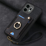 For OnePlus N6 4G Retro PU Leather Case Phone Cover with RFID Blocking Card Holder  /  Ring Holder