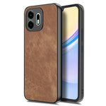 For OnePlus N6 4G Case Shockproof Slim Retro Leather Phone Back Cover