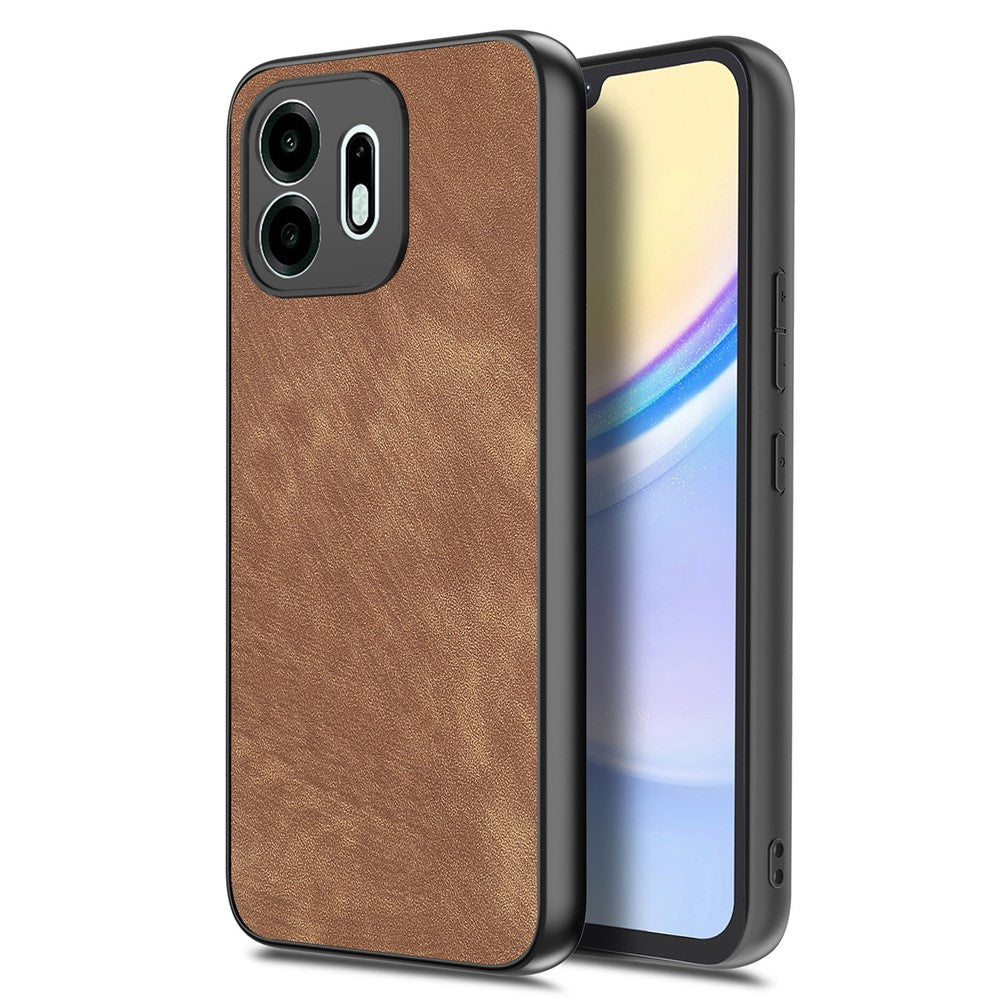 For OnePlus N6 4G Case Shockproof Slim Retro Leather Phone Back Cover
