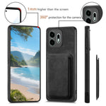 For OnePlus N6 4G Magnetic Case Retro Leather + TPU Phone Cover with Detachable Card Slot