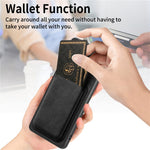 For OnePlus N6 4G Magnetic Case Retro Leather + TPU Phone Cover with Detachable Card Slot