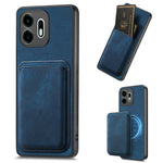 For OnePlus N6 4G Magnetic Case Retro Leather + TPU Phone Cover with Detachable Card Slot