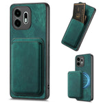 For OnePlus N6 4G Magnetic Case Retro Leather + TPU Phone Cover with Detachable Card Slot