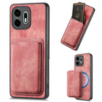 For OnePlus N6 4G Magnetic Case Retro Leather + TPU Phone Cover with Detachable Card Slot