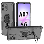 For Samsung Galaxy A07 4G Case Rotatable Ring Kickstand PC + TPU Shockproof Phone Cover