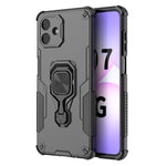 For Samsung Galaxy A07 4G Case Rotatable Ring Kickstand PC + TPU Shockproof Phone Cover