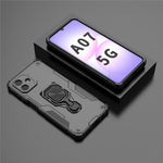 For Samsung Galaxy A07 4G Case Rotatable Ring Kickstand PC + TPU Shockproof Phone Cover