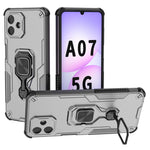 For Samsung Galaxy A07 4G Case Rotatable Ring Kickstand PC + TPU Shockproof Phone Cover