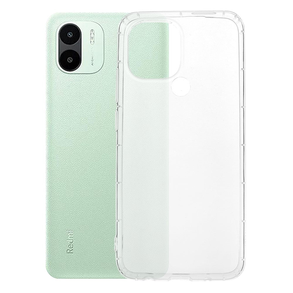 mobilskal för Xiaomi Redmi A1 4G / A1+ 4G / A2 4G / A2+ 4G / Poco C50 4G, Fallskyddande krockkuddeskyddande transparent TPU-baksida