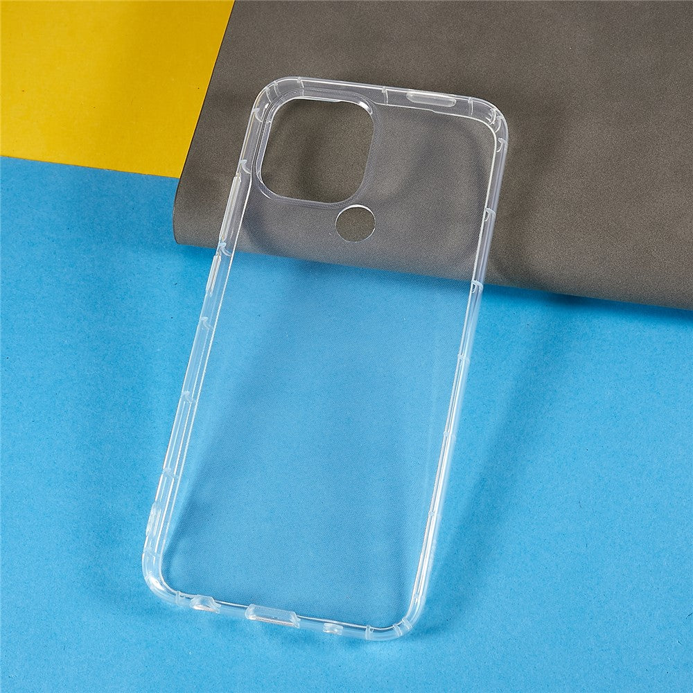 mobilskal för Xiaomi Redmi A1 4G / A1+ 4G / A2 4G / A2+ 4G / Poco C50 4G, Fallskyddande krockkuddeskyddande transparent TPU-baksida