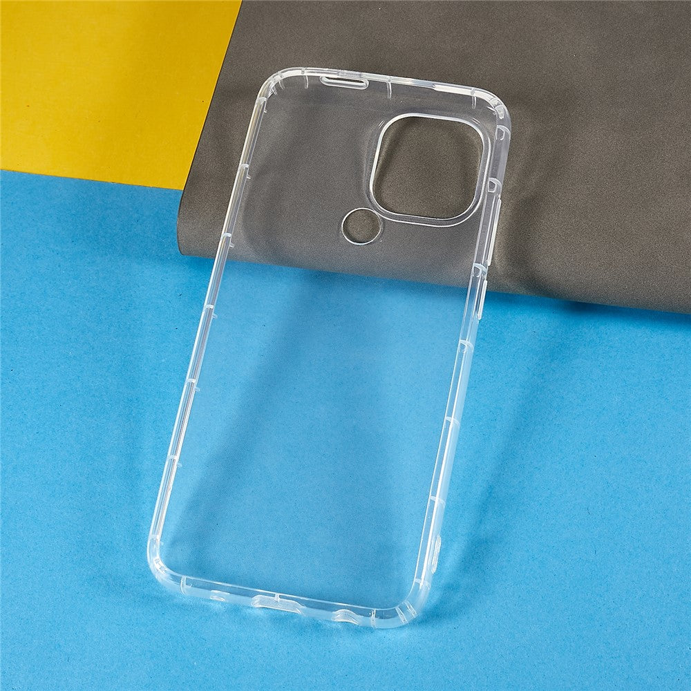 mobilskal för Xiaomi Redmi A1 4G / A1+ 4G / A2 4G / A2+ 4G / Poco C50 4G, Fallskyddande krockkuddeskyddande transparent TPU-baksida