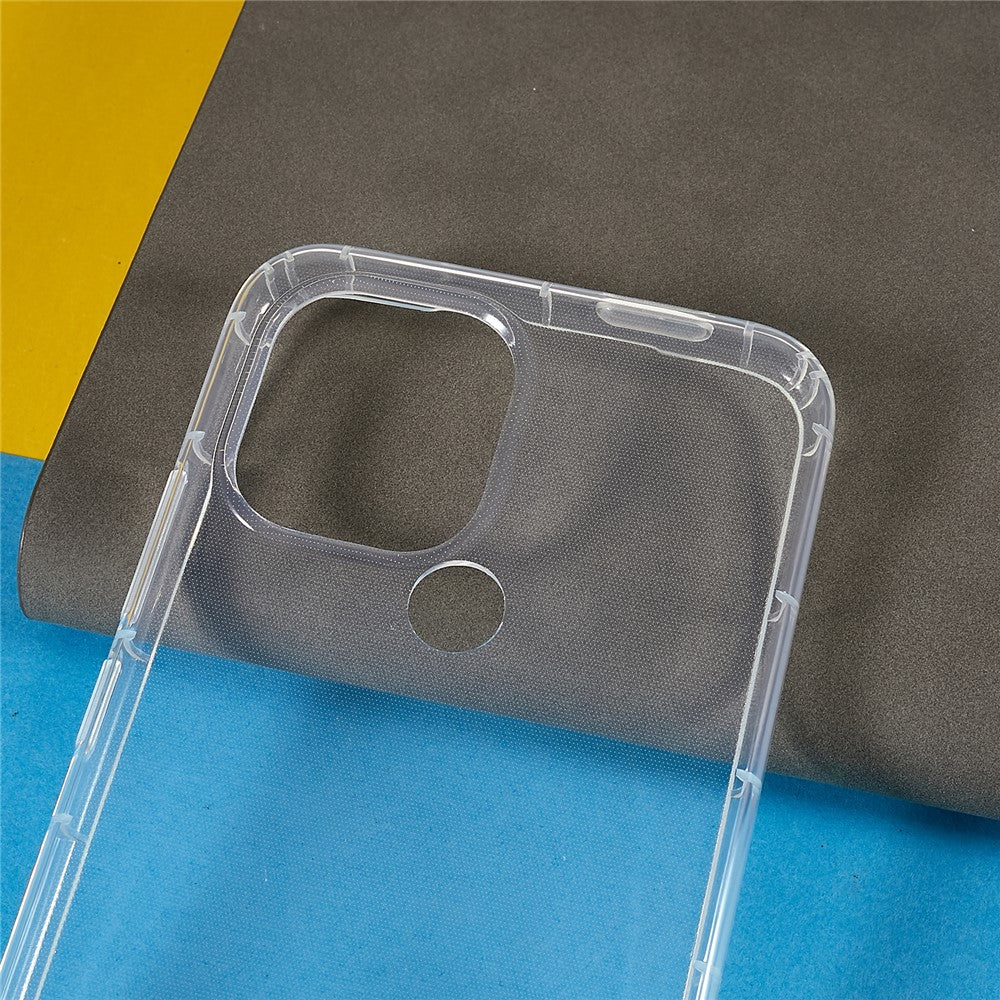 mobilskal för Xiaomi Redmi A1 4G / A1+ 4G / A2 4G / A2+ 4G / Poco C50 4G, Fallskyddande krockkuddeskyddande transparent TPU-baksida