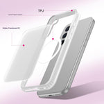For Samsung Galaxy A35 5G Magnetic Case PC + TPU Matte Phone Cover with 2Pcs Camera Protector + 2Pcs Screen Protector