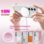 For Samsung Galaxy A35 5G Magnetic Case PC + TPU Matte Phone Cover with 2Pcs Camera Protector + 2Pcs Screen Protector