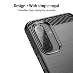 MOFI for Samsung Galaxy A27 5G Back Cover Brushed Texture Carbon Fiber Soft TPU Case