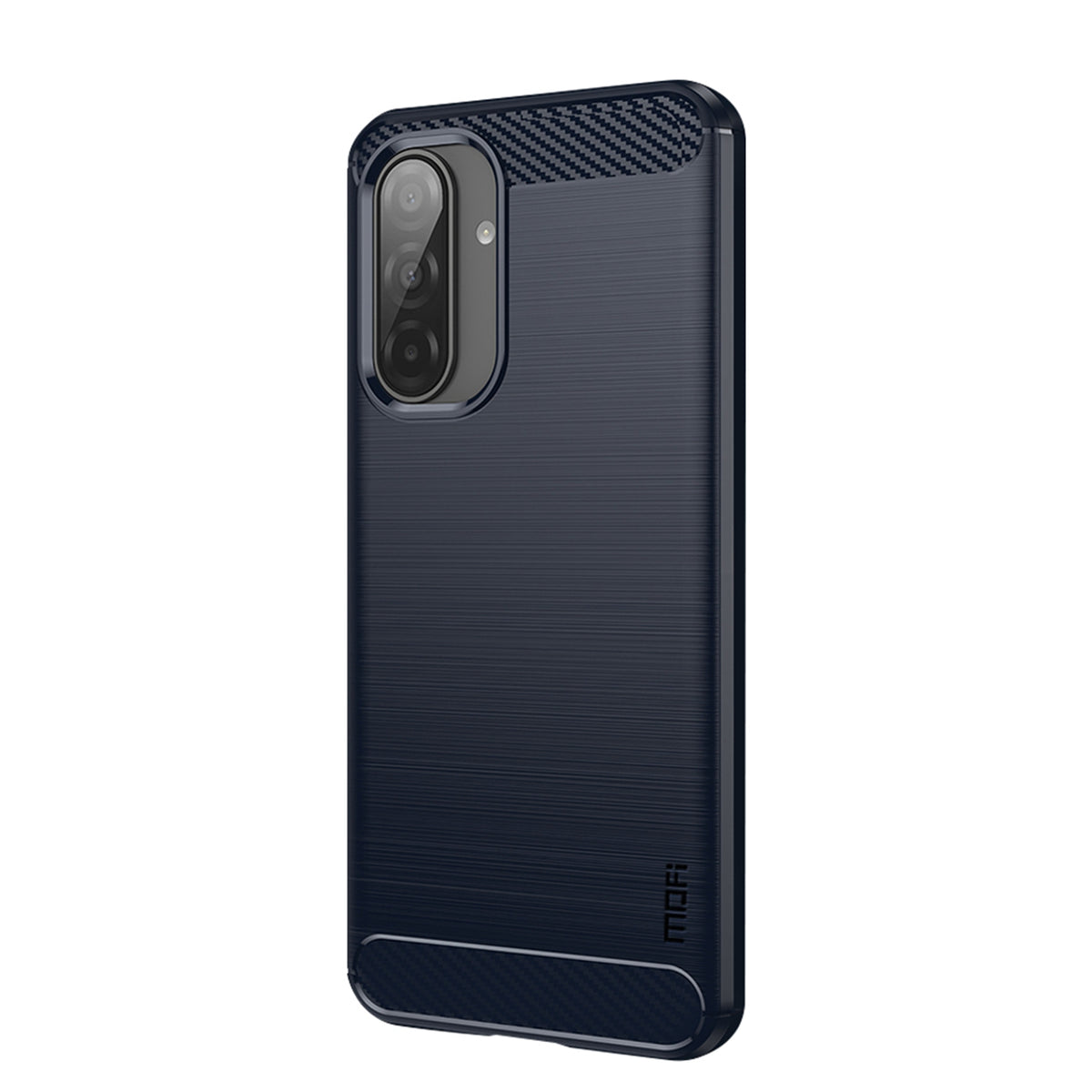 MOFI for Samsung Galaxy A27 5G Back Cover Brushed Texture Carbon Fiber Soft TPU Case