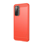 MOFI for Samsung Galaxy A27 5G Back Cover Brushed Texture Carbon Fiber Soft TPU Case